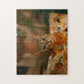 Keuken die achter de kerstboom zitten legpuzzel (Verticaal)