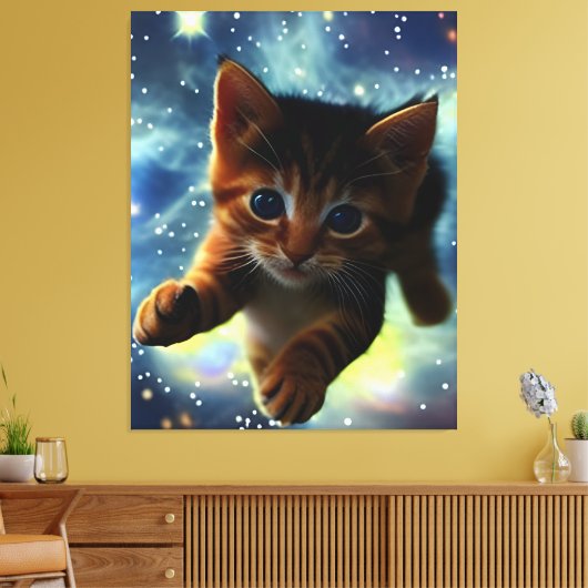 Keuken die in de ruimte lopen canvas afdruk (Insitu (Woonkamer))