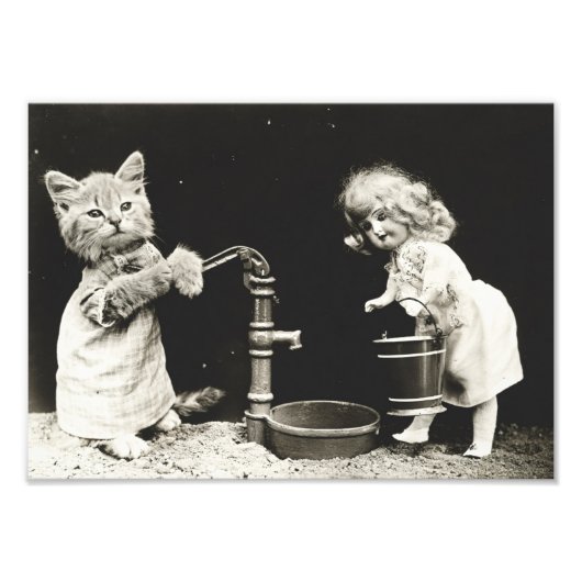 Keuken en dollen op een goed water foto afdruk (Voorkant)