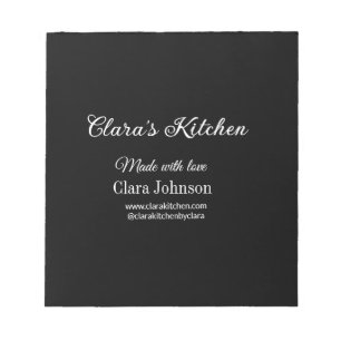 keuken eten chef voeg restaurant catering naam det notitieblok