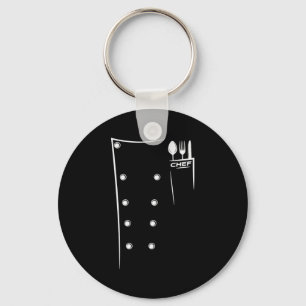 Keuken Gereedschap Design Chef Kookoutfit Sleutelhanger