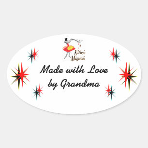 Keuken goochelaar aangepaste retro koken Sticker