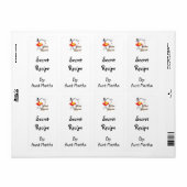 Keuken goochelaar aangepaste retro recept labels (Full Sheet)
