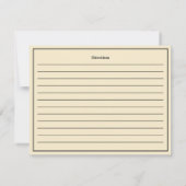 Keuken Haard Recept Kaart Sjabloon (Achterkant)