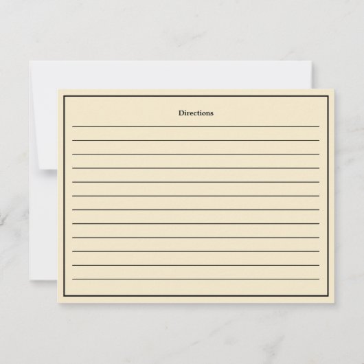 Keuken Haard Recept Kaart Sjabloon (Achterkant)