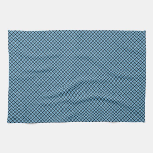 Keuken Handdoek-Blue Diamond Plaid Theedoek (Horizontaal)