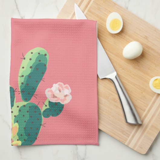 Keuken Handdoek Boheemse Cactus Succulenten Desser (Quarter Fold)