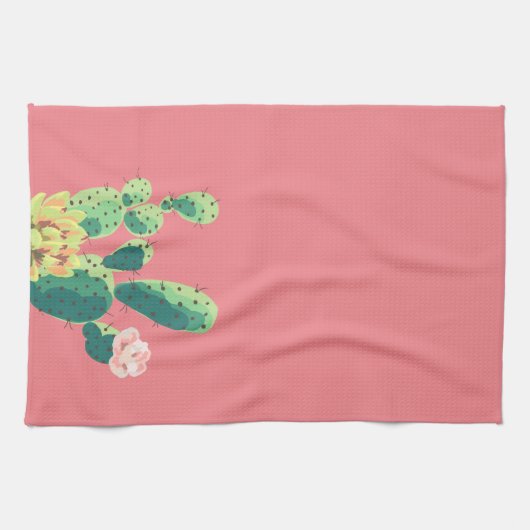 Keuken Handdoek Boheemse Cactus Succulenten Desser (Horizontaal)