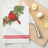 Keuken handdoek-kerst kardinaal theedoek (Quarter Fold)