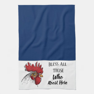 Keuken handdoek-kip zegene iedereen die theedoek