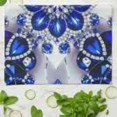 Keuken handdoek met Blauw Wit Kleuren Design (Gevouwen)