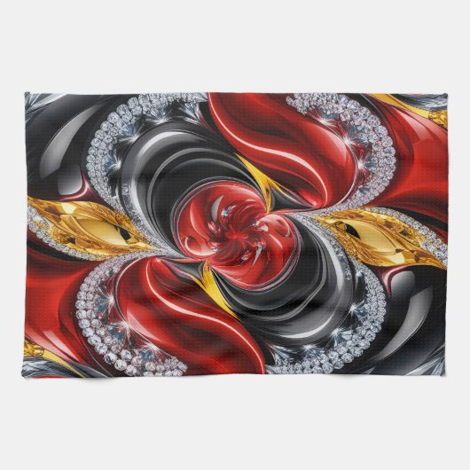 Keuken handdoek met Duitse kleuren Design (Horizontaal)