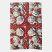 Keuken handdoek met Engels Rozen Design (Verticaal)