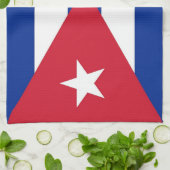 Keuken handdoek met vlag van Cuba (Gevouwen)