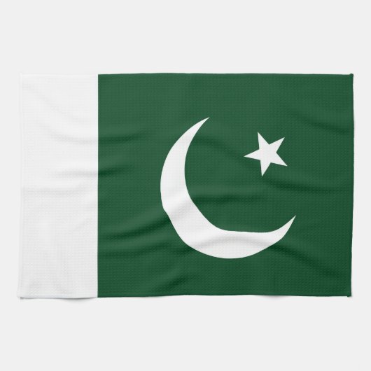 Keuken handdoek met vlag van Pakistan (Horizontaal)