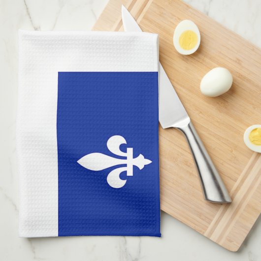 Keuken handdoek met Vlag van Quebec, Canada (Quarter Fold)