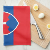 Keuken handdoek met vlag van Slowakije (Quarter Fold)