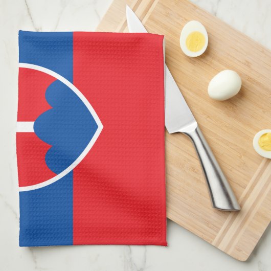 Keuken handdoek met vlag van Slowakije (Quarter Fold)