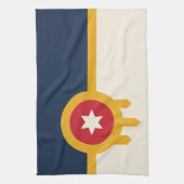 Keuken handdoek met Vlag van Tulsa, Oklahoma (Verticaal)