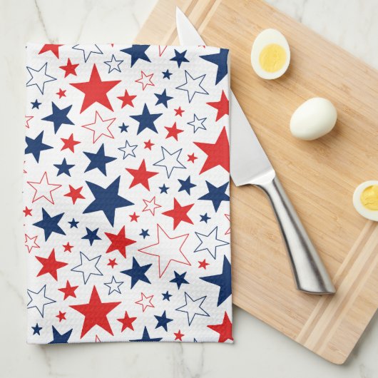 Keuken handdoek Patriottische sterren (Quarter Fold)