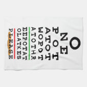 Keuken Handdoek Personaliseren Latkes Eye Chart (Horizontaal)