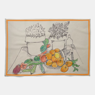 Keuken handdoek Sinaasappels