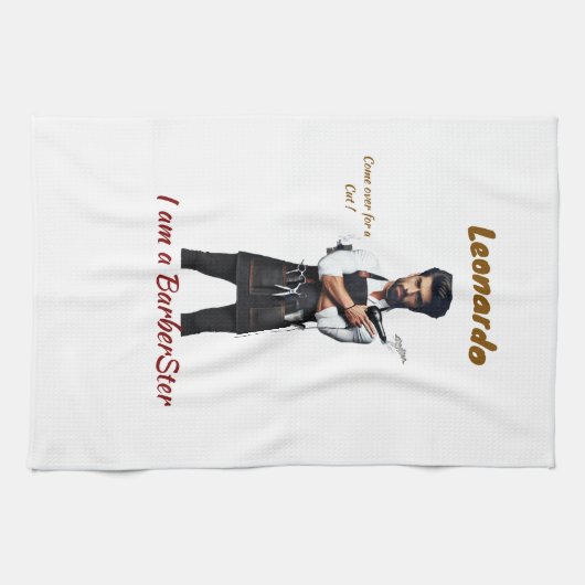 Keuken Handdoeken Barber thema (Horizontaal)