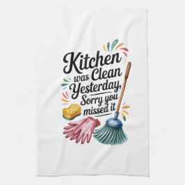 Keuken Handdoeken-Grappige Quote Keuken Handdoek