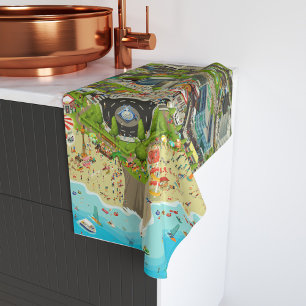 Keuken Handdoeken Kleurrijke wespebeach