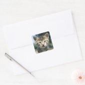 Keuken in de openlucht vierkante sticker (Envelop)