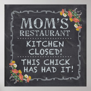 "Keuken is gesloten" Poster