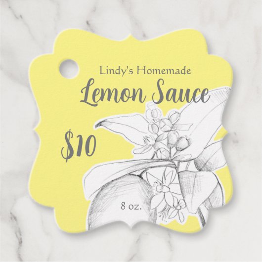 Keuken Koken Condiment Inblikken Potje Prijs Bedankjes Labels (Voorkant)