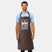 keuken koning citaat aangepaste naam schort (Gedragen)