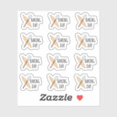 Keuken kookkalender planner voor bakdag sticker (Vel)