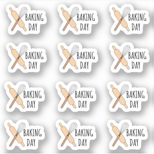 Keuken kookkalender planner voor bakdag sticker (Voorkant)