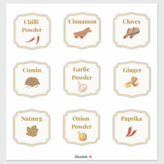 Keuken Kruidenpot Etiket Sticker Vel