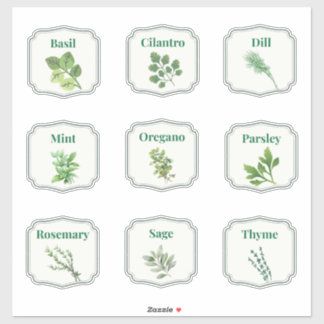 Keuken Kruidenpot Etiket Stickersheet Sticker
