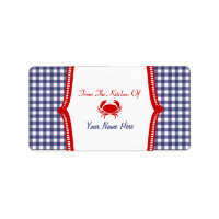 Keuken label- "uit de keuken van" krab