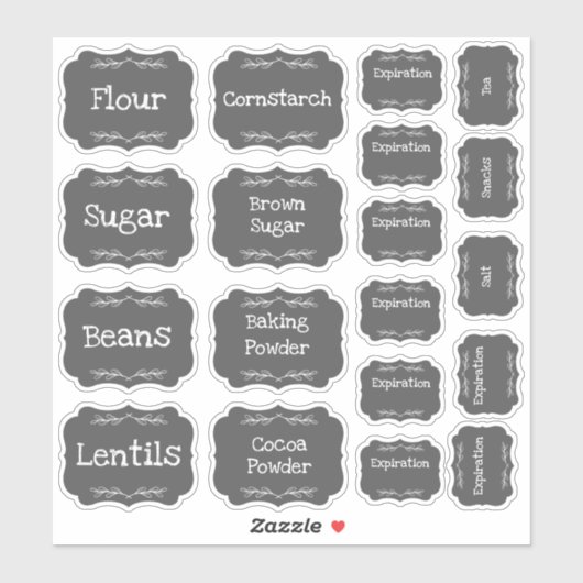 Keuken Labels Pantry Labels bewerkbaar (Vel)