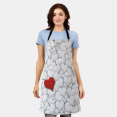 Keuken Love Union Hearts Pattern Schort (Gedragen)