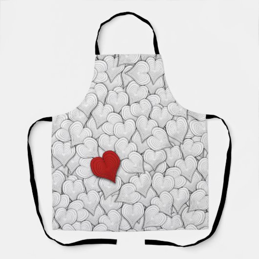 Keuken Love Union Hearts Pattern Schort (Voorkant)