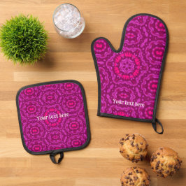 Keuken Make-Over Abstract Vloeibaar Mandala Patroo Ovenwant & Pannenlap Set