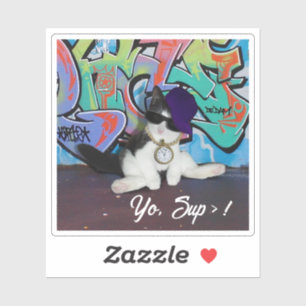 Keuken met kat sticker