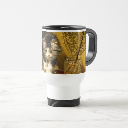 Keuken met verf en penselen reisbeker (Voorkant rechts)