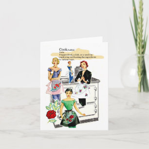 Keuken Notecard w / fornuis en schort Kaart