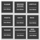 Keuken Organisatie Sticker | Glasopslagetiket (Voorkant)