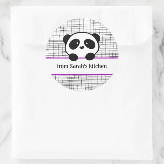Keuken Paars Black Panda Canning Stickers (Tas)
