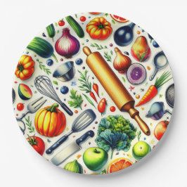 Keuken. Papieren Bordje