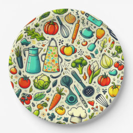 Keuken. Papieren Bordje