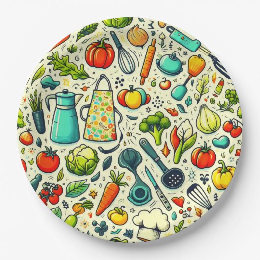 Keuken. Papieren Bordje (Voorkant)